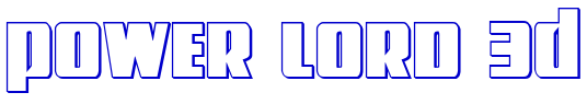 Power Lord 3D font